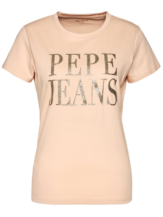 Pepe Jeans Pepe Jeans Tričko Lucila PL504655 Béžová Regular Fit