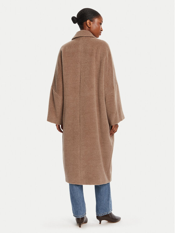 Marella Marella Vilnonis paltas Icam 2523016122 Smėlio Regular Fit