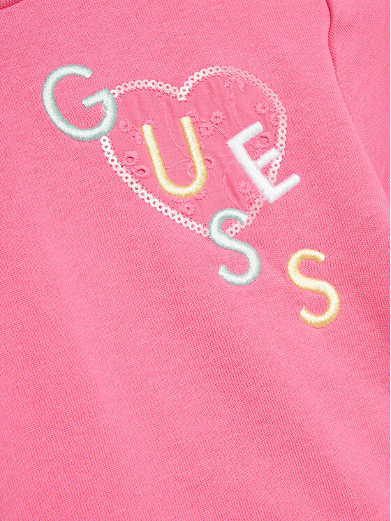 Guess Guess Bluza K4GQ00 KA6R3 Różowy Regular Fit