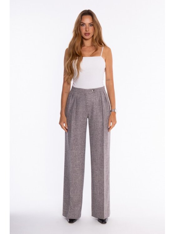 Made of Emotion Made of Emotion Spodnie materiałowe M930 Szary Wide Leg