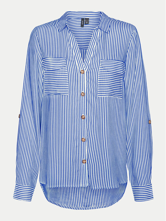 Vero Moda Vero Moda Srajca Bumpy 10275283 Modra Regular Fit