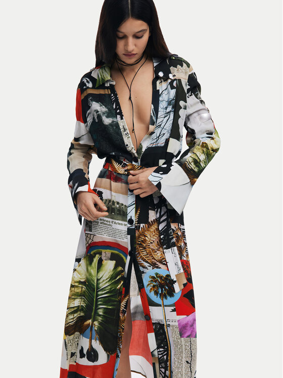 Desigual Desigual Φόρεμα πουκάμισο Collage 25SWVW45 Έγχρωμο Regular Fit