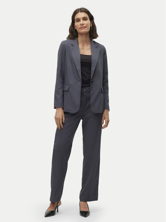 Vero Moda Vero Moda Marynarka Rita 10301699 Szary Loose Fit