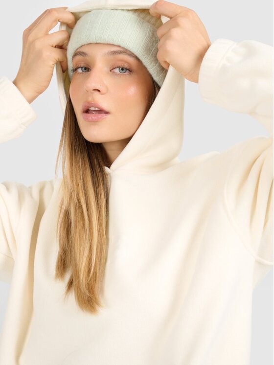 4F 4F Felpa di pile 4FRAW25TFLEF451-11S Bianco Loose Fit