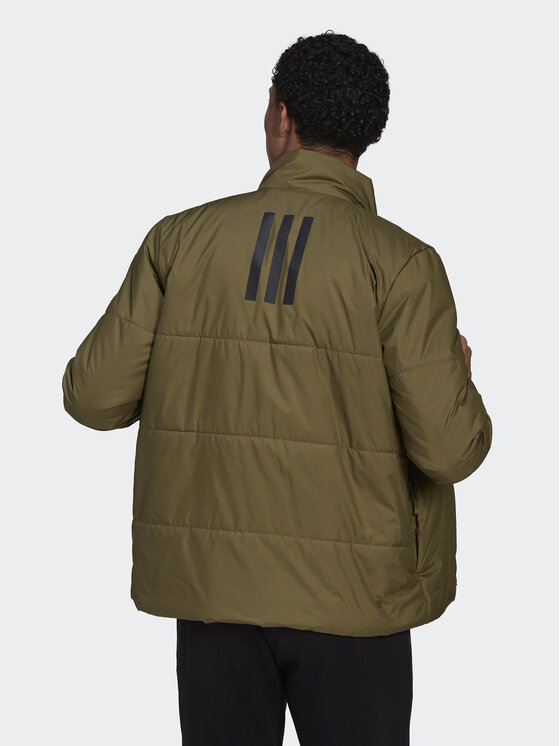 adidas adidas Geacă de iarnă Bsc 3-Stripes HG6273 Verde Regular Fit