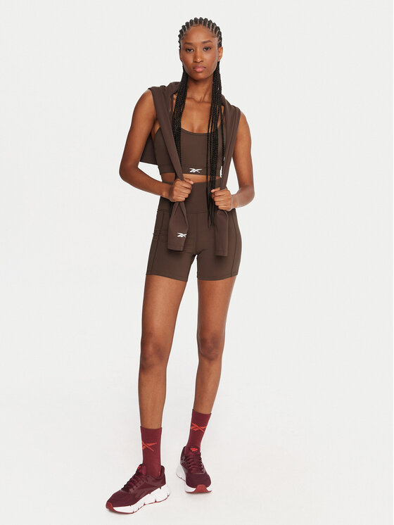 Reebok Reebok Cyklistické šortky Reebok X Ewa Chodakowska RK25314CCW Hnědá Slim Fit