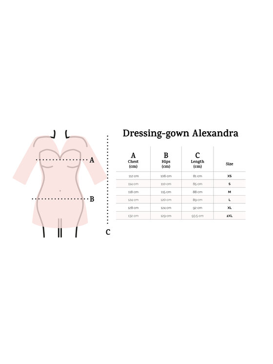 DKaren Lingerie DKaren Lingerie Szlafrok Alexandra Granatowy Classic Fit