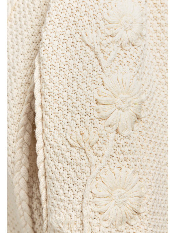 BIZUU BIZUU Kardigan LYANNA V-NECK COTTON Biały Standard Fit