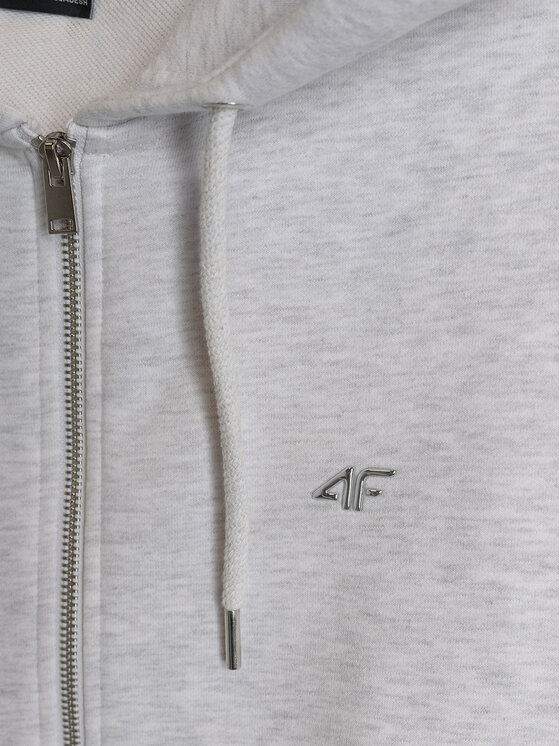 4F 4F Bluza basic Szary jasny Loose Fit