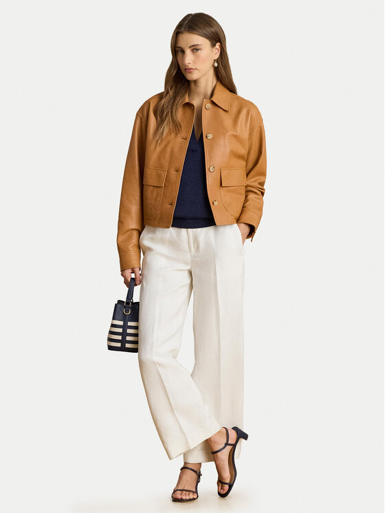 LAUREN RALPH LAUREN LAUREN RALPH LAUREN Штани з тканини 200P08107001 Білий Wide Leg