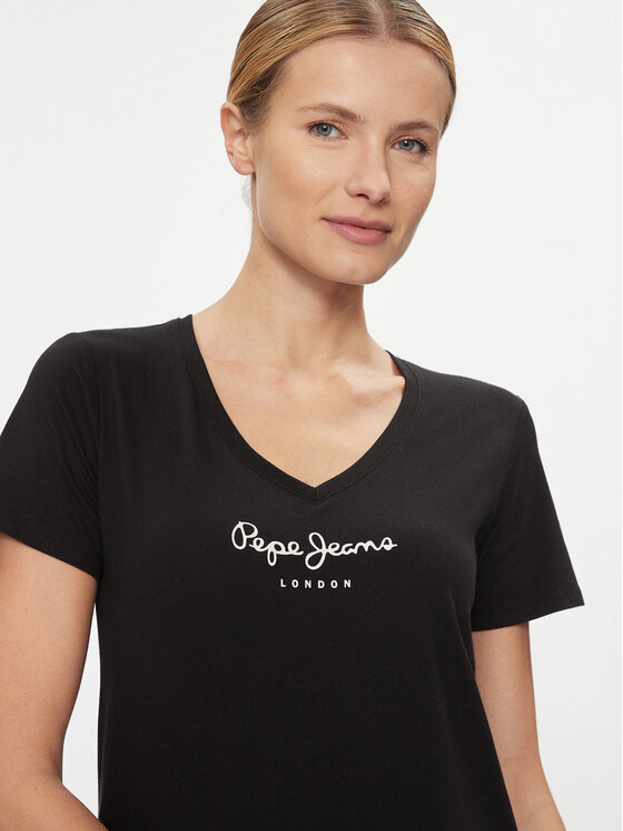 Pepe Jeans Pepe Jeans T-Shirt Wendy PL505482 Μαύρο Regular Fit