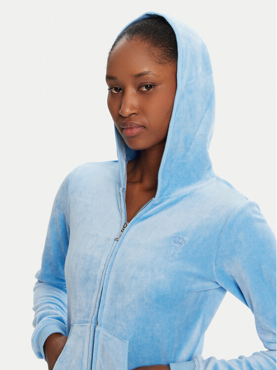 Juicy Couture Juicy Couture Majica dugih rukava Robyn JCSEBJ007 Plava Slim Fit
