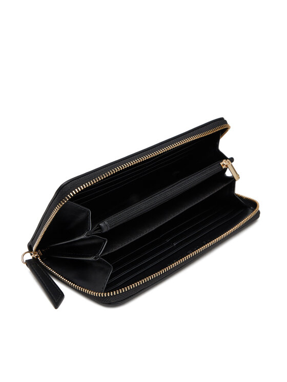 Tommy Hilfiger Tommy Hilfiger Didelė Moteriška Piniginė Th Logotape Lrg Za AW0AW17266 Juoda
