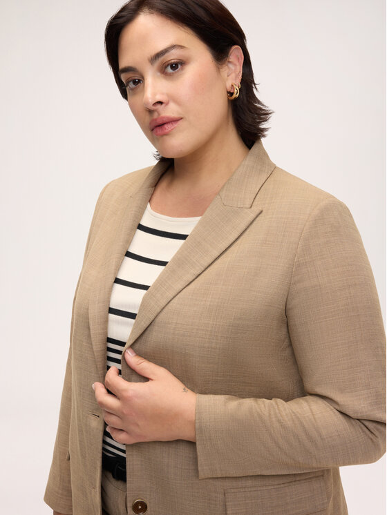 Fiorella Rubino Fiorella Rubino Marynarka Q054T000304N0R2 Kremowy Regular Fit