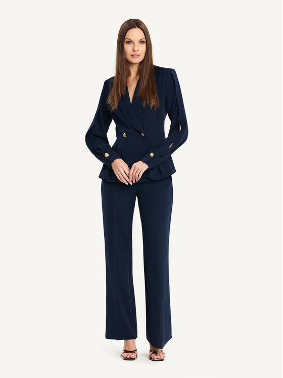 KMX KMX Marynarka 107230012 Granatowy Fitted Fit