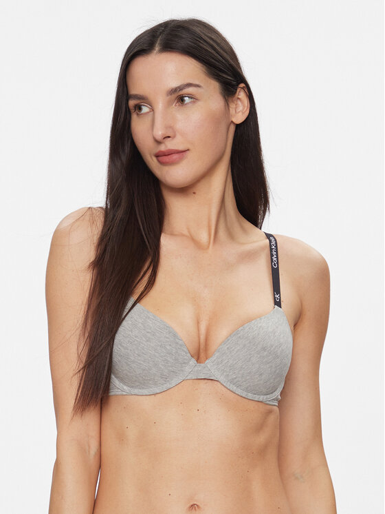 Calvin Klein Underwear Podprsenka s kosticami Lightly Lined Demi 000QF7219E Sivá