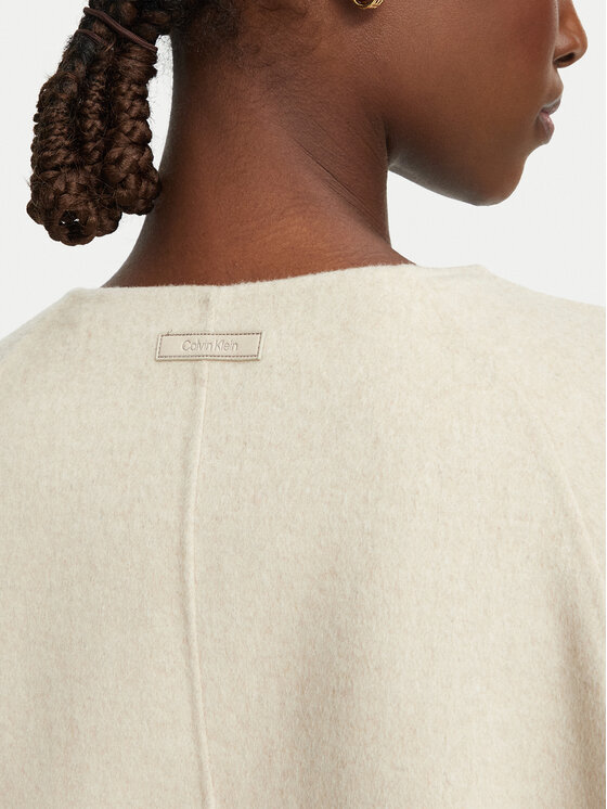 Calvin Klein Calvin Klein Villane mantel LV044H537G Beež Relaxed Fit