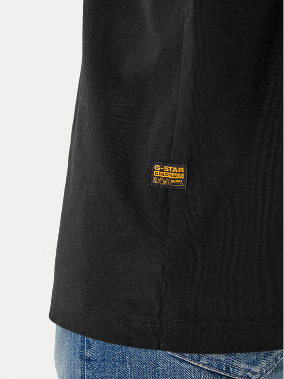 G-Star Raw G-Star Raw T-krekls G Icon Graphic D28823-E385 Melns Regular Fit