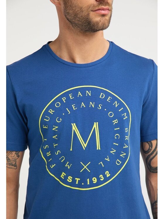 Mustang Mustang T-shirt ALEX C PRINT Blu Regular Fit