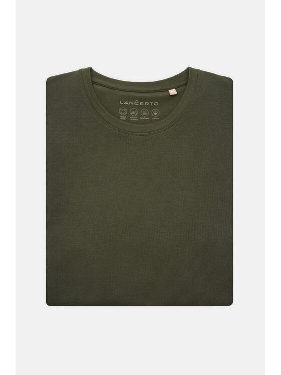 Lancerto Lancerto T-Shirt Jeffrey TS073124000008 Khaki Regular Fit