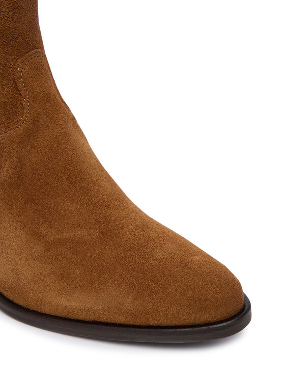 Tommy Hilfiger Tommy Hilfiger Škornji Suede Western Chelsea Boot FW0FW09581 Rjava