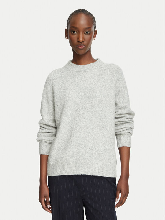 Simple Simple Svetr 62SWD101 Šedá Regular Fit