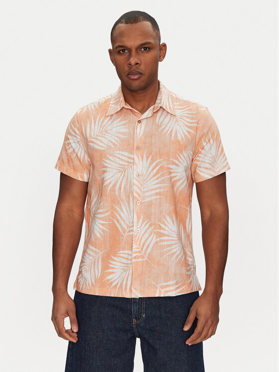 Guess Guess Cămașă M5GH68 WH3A0 Portocaliu Regular Fit