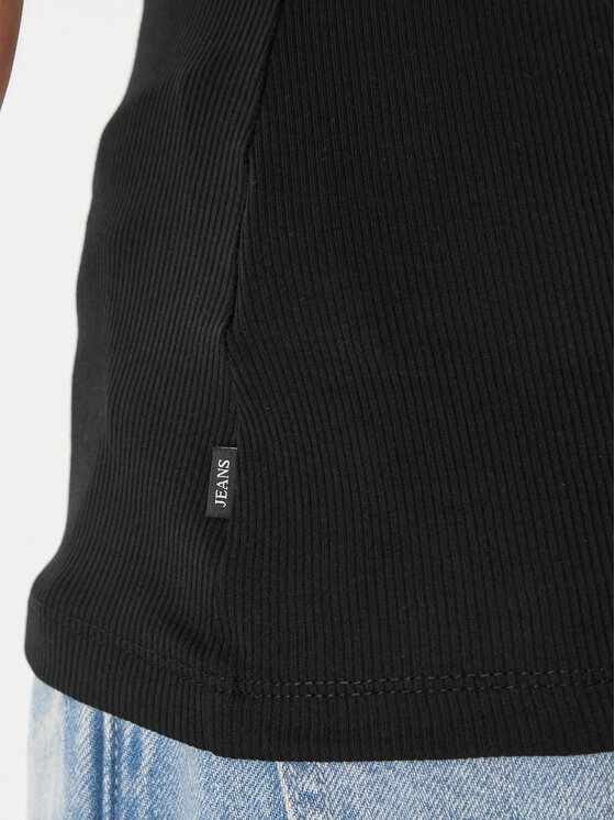 Guess Jeans Guess Jeans Top W6GPZ2 KA0H1 Czarny Slim Fit