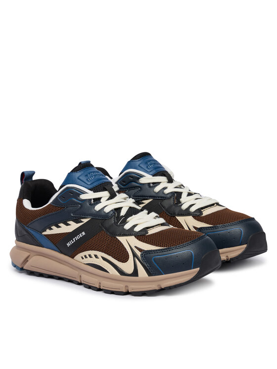 Tommy Hilfiger Tommy Hilfiger Sneakersy Outdoor Sneaker Tech Mix FM0FM05843 Brązowy