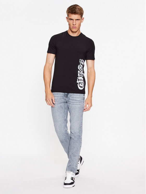 Guess Guess T-Shirt M3BI73 J1314 Černá Slim Fit
