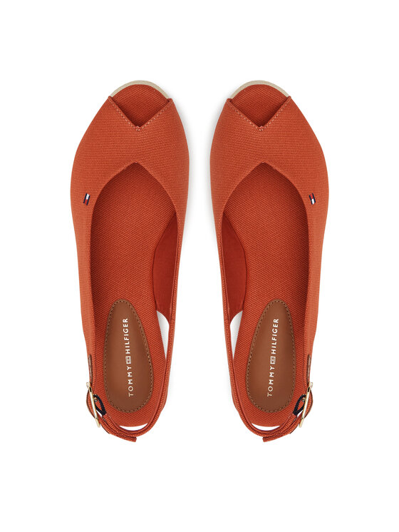Tommy Hilfiger Tommy Hilfiger Espadrile Flag Mid Wedge Espad Slingback FW0FW08595 Oranžna