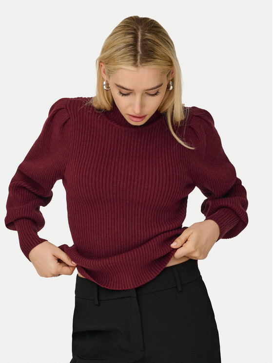 ONLY ONLY Пуловер Katia 15232494 Бордо Regular Fit