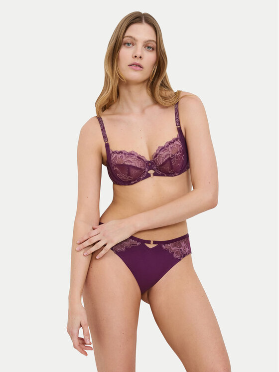 Triumph Triumph Pusiau dengta (balcony bra) liemenėlė Wild Gardenia Florale 10224879 Violetinė