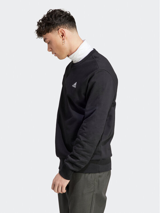 Adidas originals sweatshirt with top embroidered small logo black