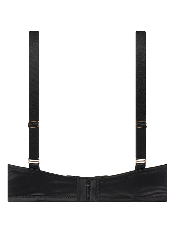 Hunkemöller Hunkemöller Nedrček s kostjo Avela 302375 Črna