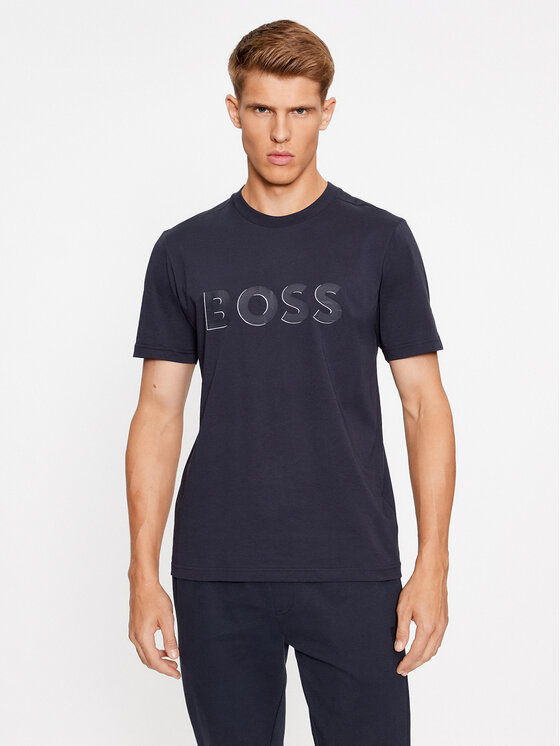 Boss T-krekls Tee 1 50507010 Tumši zils Regular Fit