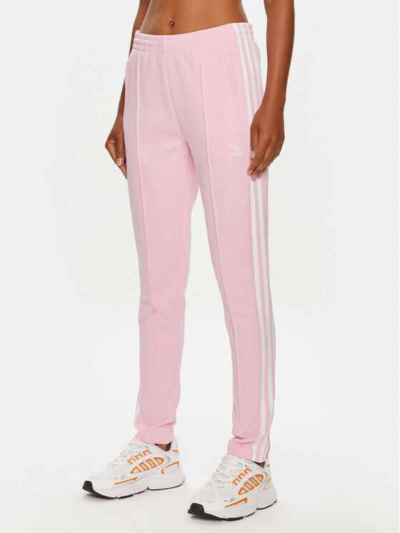 adidas adidas Sportinės kelnės adicolor SST IR8076 Rožinė Slim Fit