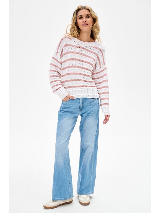blue shadow blue shadow Sweter Kera Różowy Regular Fit