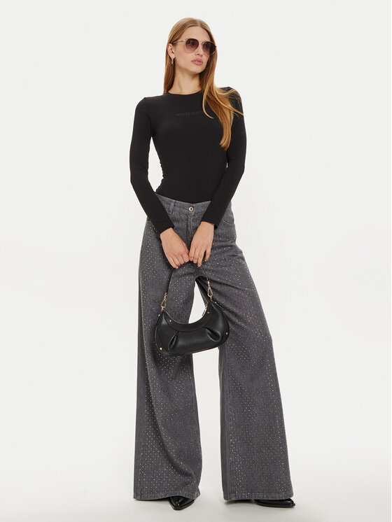 Guess Jeans Guess Jeans Glaustinukė W4BP41 J1314 Juoda Slim Fit