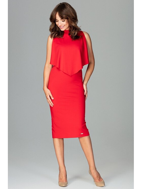 Lenitif Lenitif Vestito K480 Rosso Regular Fit