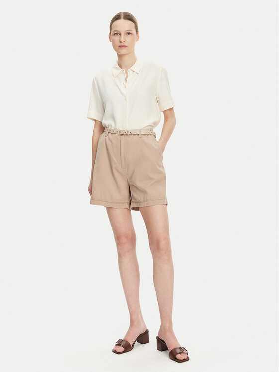Tommy Hilfiger Tommy Hilfiger Cămașă WW0WW44683 Bej Relaxed Fit