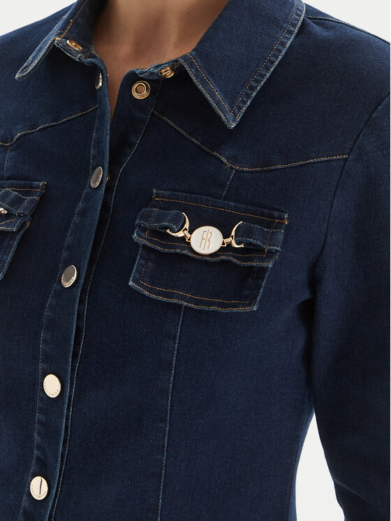 Fracomina Fracomina camicia di jeans FS25WT6004W78201 Blu scuro Regular Fit