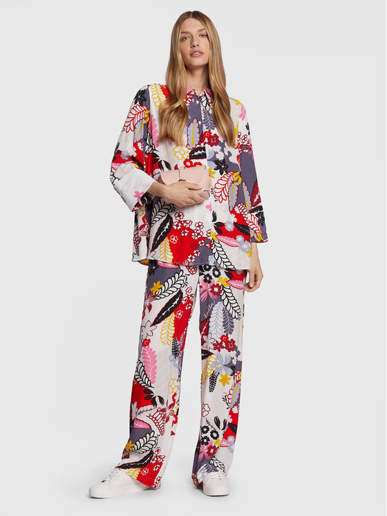 United Colors Of Benetton United Colors Of Benetton Штани з тканини 4OAKDF01I Кольоровий Relaxed Fit