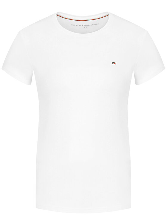 Tommy Hilfiger Tommy Hilfiger T-Shirt WW0WW22043 Bílá Regular Fit