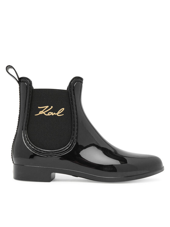 KARL LAGERFELD Gumene čizme Kalosh II KL94775 Crna