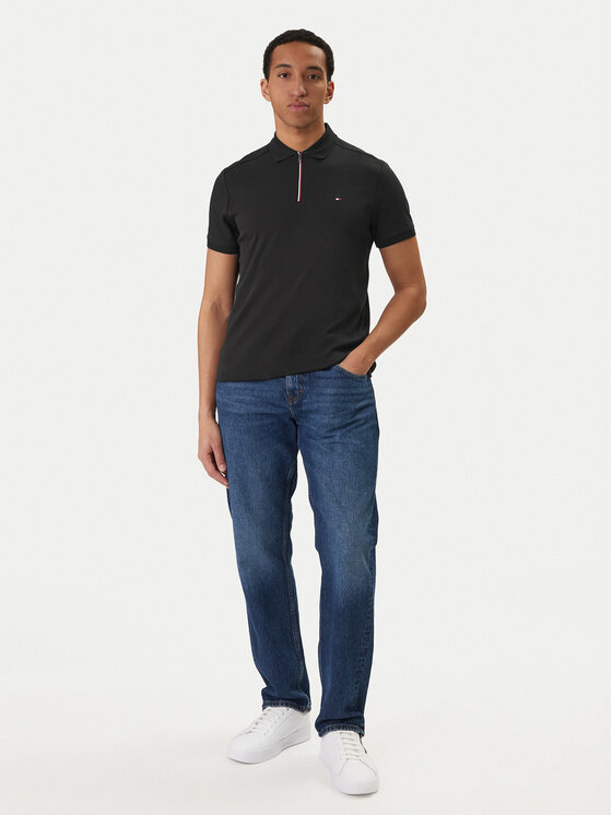 Tommy Hilfiger Tommy Hilfiger Polo MW0MW41613 Czarny Regular Fit
