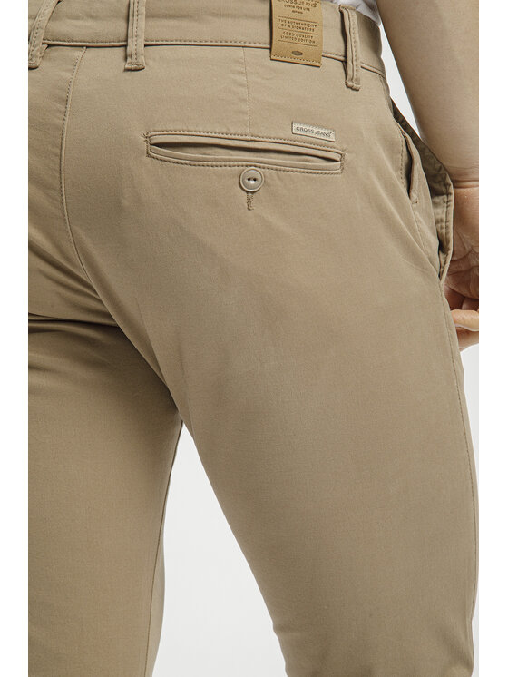 Cross Jeans Cross Jeans Chinosy E 120-169 Beżowy Tapered Leg