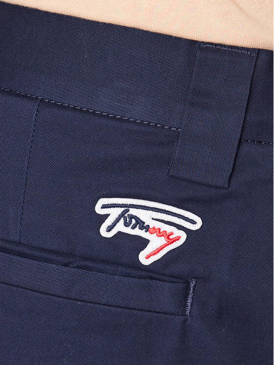 Tommy Jeans Tommy Jeans Chinosy Dad DM0DM16762 Granatowy Slim Fit