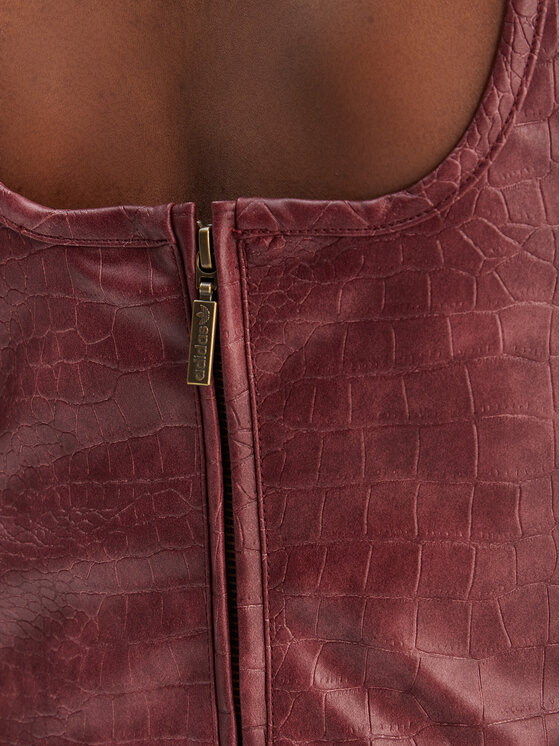 adidas adidas Topiņš Pleather KD8786 Bordo Slim Fit