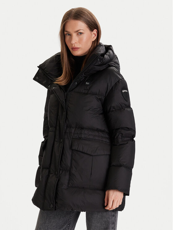 Blauer Blauer Μπουφάν πουπουλένιο 25WBLDB03175 Μαύρο Regular Fit